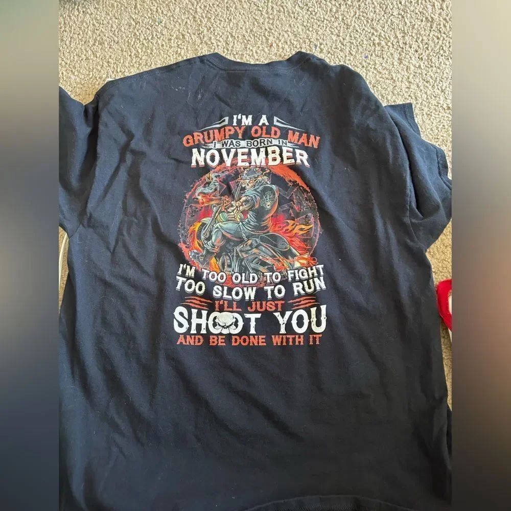 Men’s Skeleton Demon Motorcycle Tshirt